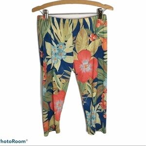 LBisse Tropical Floral Print Leggings Medium